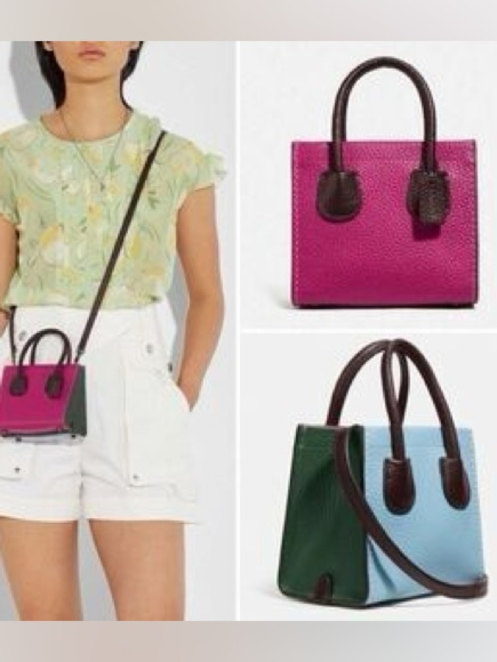 Coach Cashin Carry Mini Colourblock Pebble Leather Crossbody-Practically Perfect